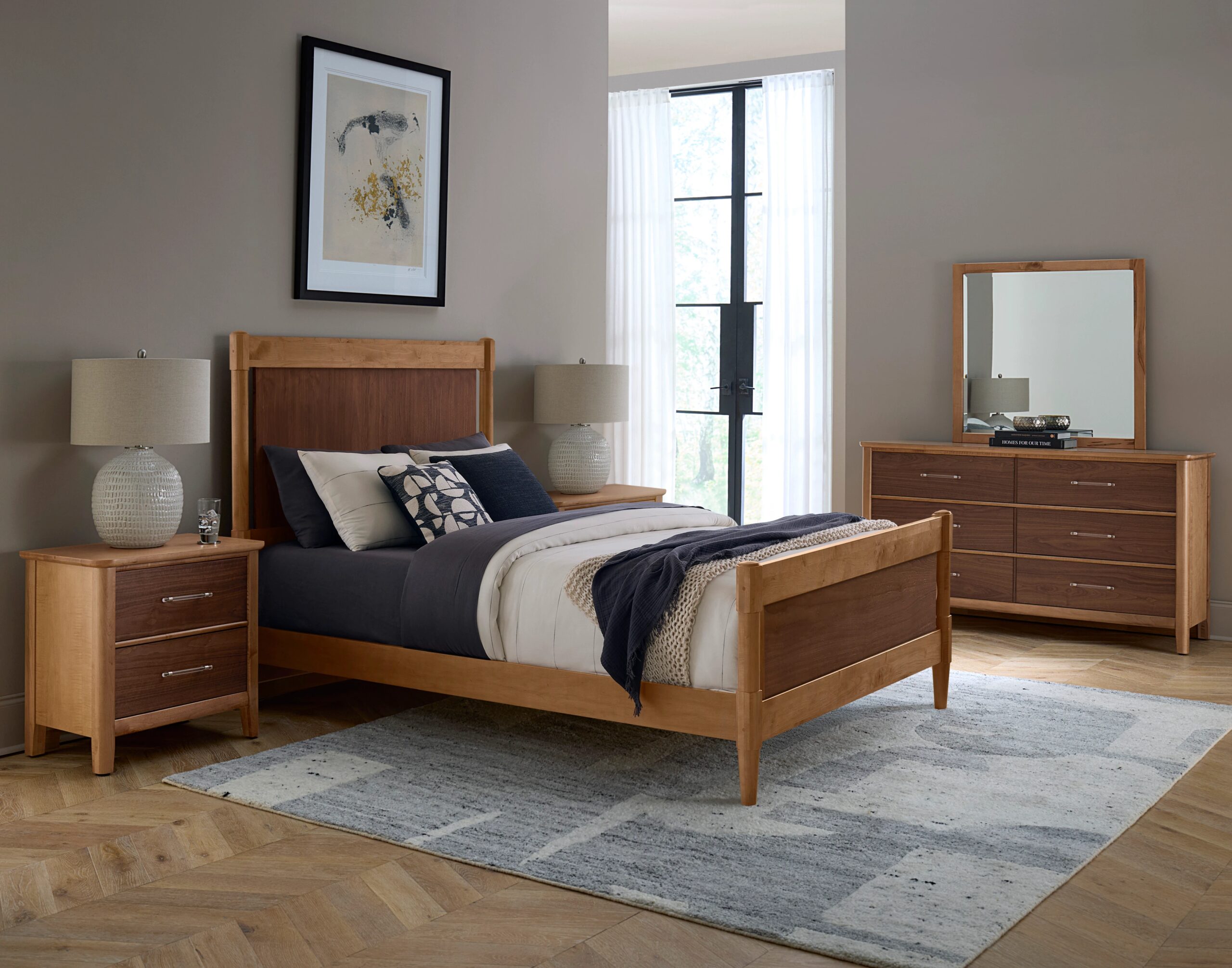 0e7ddc0bc3c128fc5affbb1e19047d72 Nordhaven King Poster Bed - 853-669-966-922-MS1 - Image 1
