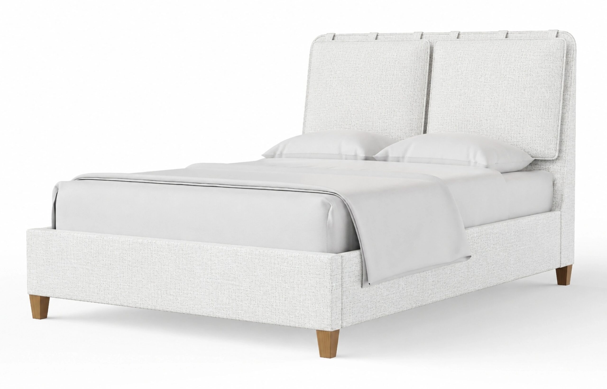 Nordhaven King Uph Bed-pure White - 853-661P-166P-822P-404