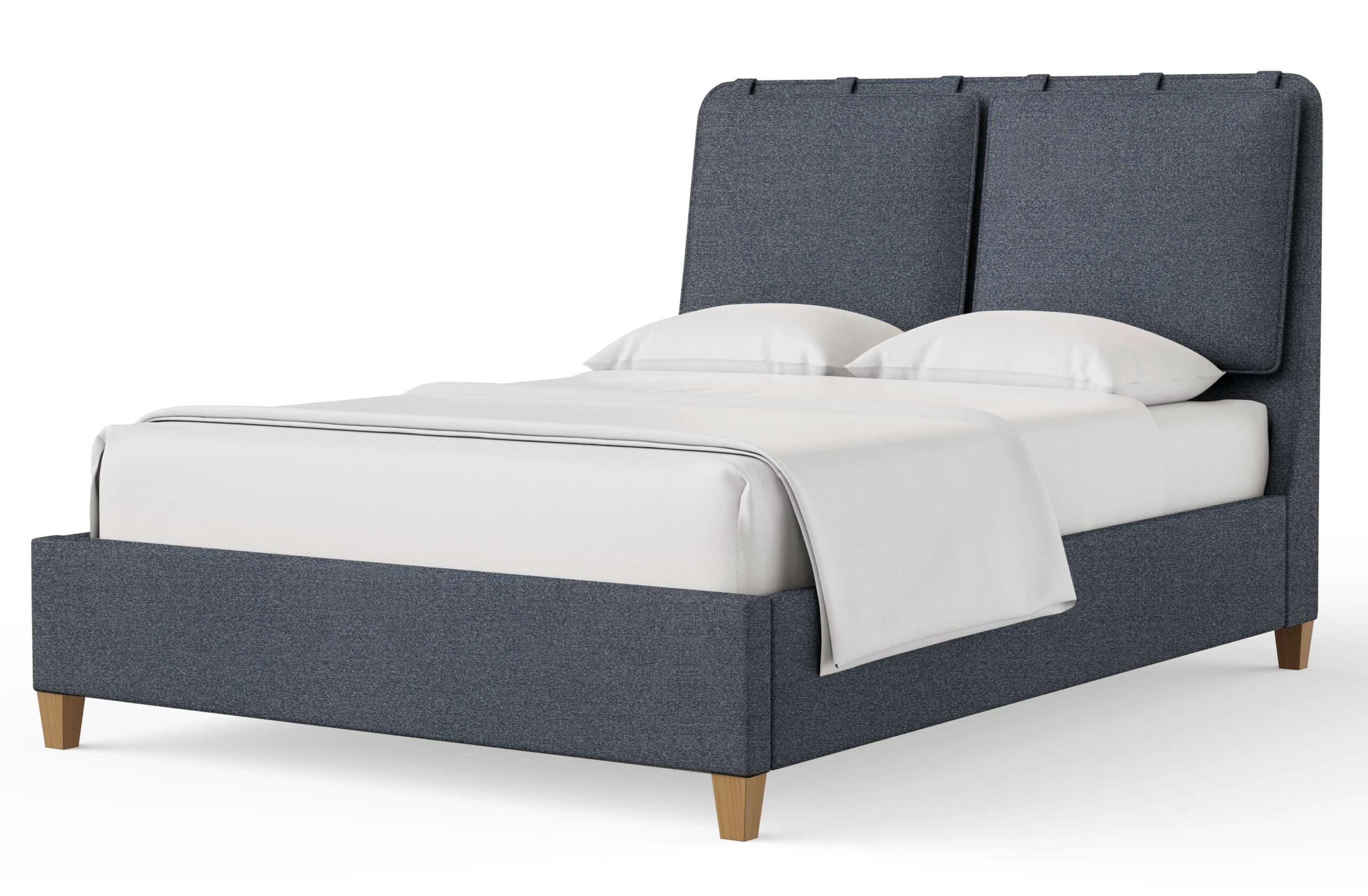 616514252aa24397889421612aecefa2 Nordhaven King Uph Bed-navy Tweed - 853-661J-166J-822J-404 - Image 1