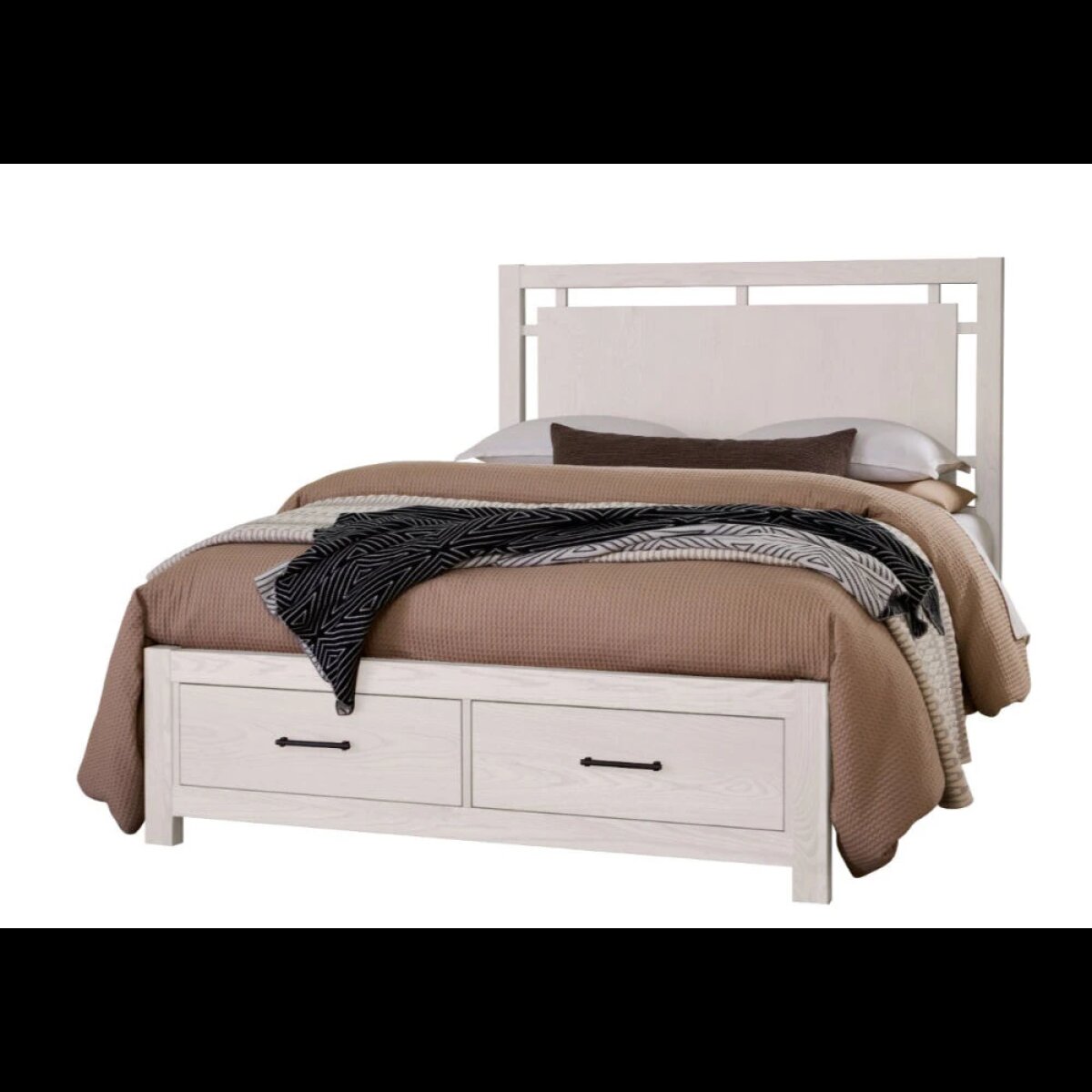 c9595df6941e6652e7719d5dd9964bb5 Lodge & Loft King Floating Panel Bed With Footboard Storage - 844-667-066B-502-666 - Image 1